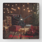 フェスティバル表現 スクエア壁時計 (正面)