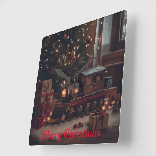 フェスティバル表現 スクエア壁時計 (傾斜)