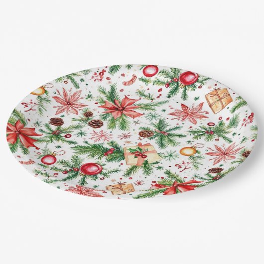 フェスティバル装飾クリスマス ペーパープレート (アングル)