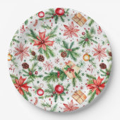 フェスティバル装飾クリスマス ペーパープレート (正面)