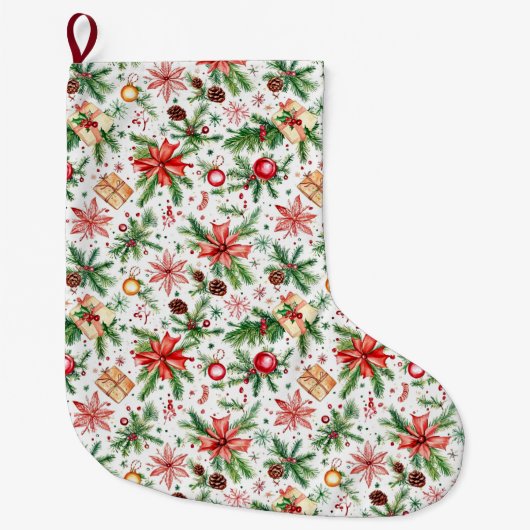 フェスティバル装飾クリスマス ラージクリスマスストッキング (正面)