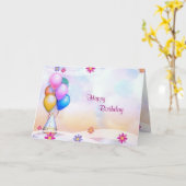 フェスティバル誕生日カード カード (黄色い花)