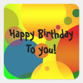 フェスティバル誕生日シールデザイン スクエアシール