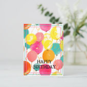 フェスティバル誕生日バルーン葉書 ポストカード (スタンド正面)