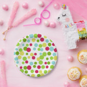 フェスティバル誕生日パーティードット紙プレート ペーパープレート (パーティー)