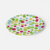 フェスティバル誕生日パーティードット紙プレート ペーパープレート (アングル)