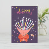 フェスティバル誕生日ブーケキャンドルお祝い 案内状 (スタンド正面)