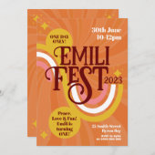 フェスティバル誕生日ボホグルーヴィー 招待状 (正面/裏面)