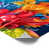 フェスティバル誕生祝いとバルーン ポスター (角)