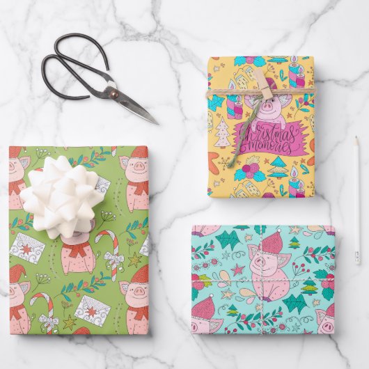 フェスティバル豚 ラッピングペーパーシート (正面)