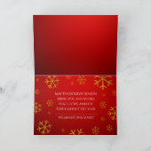 フェスティバル赤い愛と平和と喜び雪片 シーズンカード (内部)