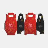 フェスティバル赤い愛と平和と喜び雪片 フェイバーボックス (折り畳みなし)