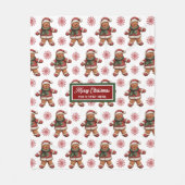 フェスティバル赤い緑の毛布ギフトあなたの名前🎁 フリースブランケット (正面)