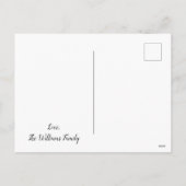 フェスティバル赤い雪景色シーズングリーティングクリスマス シーズンポストカード (裏面)