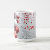 フェスティバル赤と白のクリスマス装飾 コーヒーマグカップ (中央)