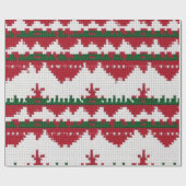 フェスティバル赤と白の醜いセーター ラッピングペーパー (フラット)