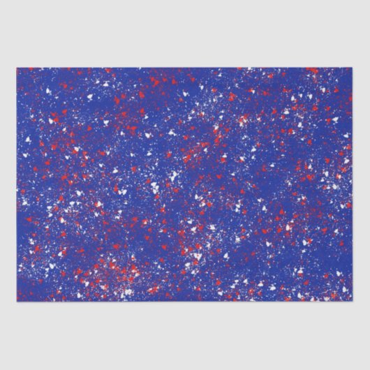 フェスティバル赤と白オンブルーティッシュペーパー 薄葉紙 (正面)