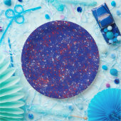 フェスティバル赤と白オンブルーパーティープレート ペーパープレート (パーティー)