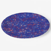 フェスティバル赤と白オンブルーパーティープレート ペーパープレート (アングル)