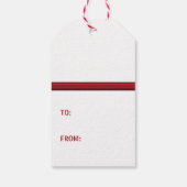 フェスティバル赤と白キャンディーキャネスボウアンド文字 ギフトタグ (裏面)