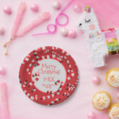 フェスティバル赤と白キャンディークリスマスクリスマス ペーパープレート (パーティー)