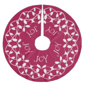 フェスティバル赤と白ジョイクリスマスデコール ブラッシュドポリエステルツリースカート (正面)