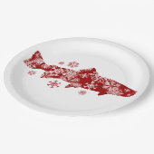 フェスティバル赤と白スノウト ペーパープレート (アングル)