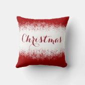 フェスティバル赤と白スノーフレーク クッション (裏面)