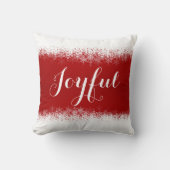 フェスティバル赤と白スノーフレーク クッション (正面)