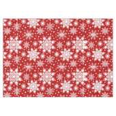 フェスティバル赤と白スノーフレーク・シームレスパターン テーブルクロス (正面(横))
