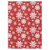 フェスティバル赤と白スノーフレーク・シームレスパターン テーブルクロス (正面)