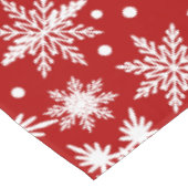フェスティバル赤と白スノーフレーク・シームレスパターン テーブルクロス (アングル)