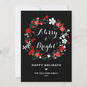 フェスティバル赤と白フローラリース シーズンカード (正面)