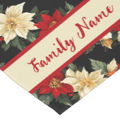 フェスティバル赤と白ポインセチア ショートテーブルランナー (コーナー)