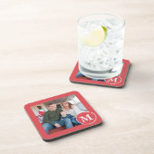 フェスティバル赤と白モノグラム写真 コースター (右側)