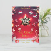 フェスティバル赤と白休日応援カスタマイズ 招待状 (スタンド正面)