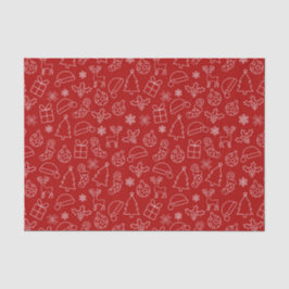 フェスティバル赤と白冬のクリスマスパターン 薄葉紙