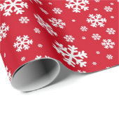 フェスティバル赤と白冬の雪片 ラッピングペーパー (ロールコーナー)
