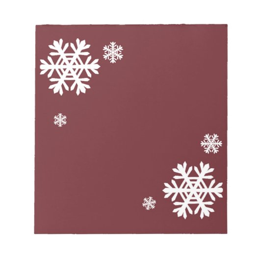 フェスティバル赤と白雪片 ノートパッド (正面)