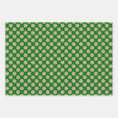 フェスティバル赤と緑のクリスマスキャンディースワーズ ラッピングペーパーシート (正面2)