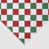 フェスティバル赤と緑のチェックパターン 薄葉紙 (詳細)