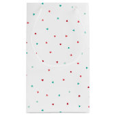 フェスティバル赤と緑の文字オーナメント写真 スモールペーパーバッグ (裏面)