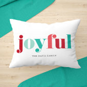 フェスティバル赤と緑の"喜び"クリスマス アクセントクッション