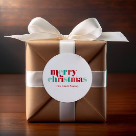 フェスティバル赤と緑「メリークリスマス」 ラウンドシール