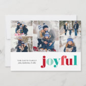 フェスティバル赤と緑「喜び」5枚の写真ギャラリー シーズンカード (正面)