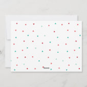 フェスティバル赤と緑「喜び」5枚の写真ギャラリー シーズンカード (裏面)