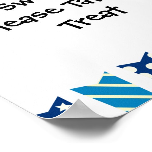 フェスティバル赤と青7月の4日パーティー標識 ポスター (角)