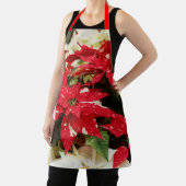 フェスティバル赤白フローラポインセチア花 エプロン (インサイチュ)