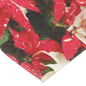 フェスティバル赤白フローラポインセチア花 ショートテーブルランナー (コーナー)