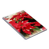 フェスティバル赤白フローラポインセチア花 ノートブック (右側)